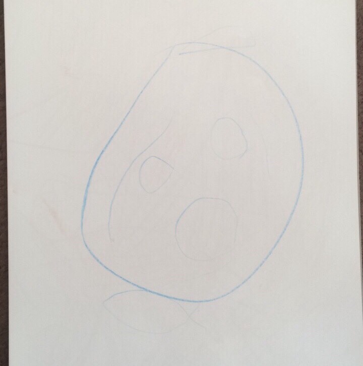 3歳の娘が描いた顏